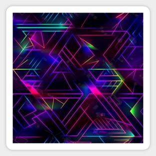 Neon Trippy EDM Festival Rave Pattern Sticker